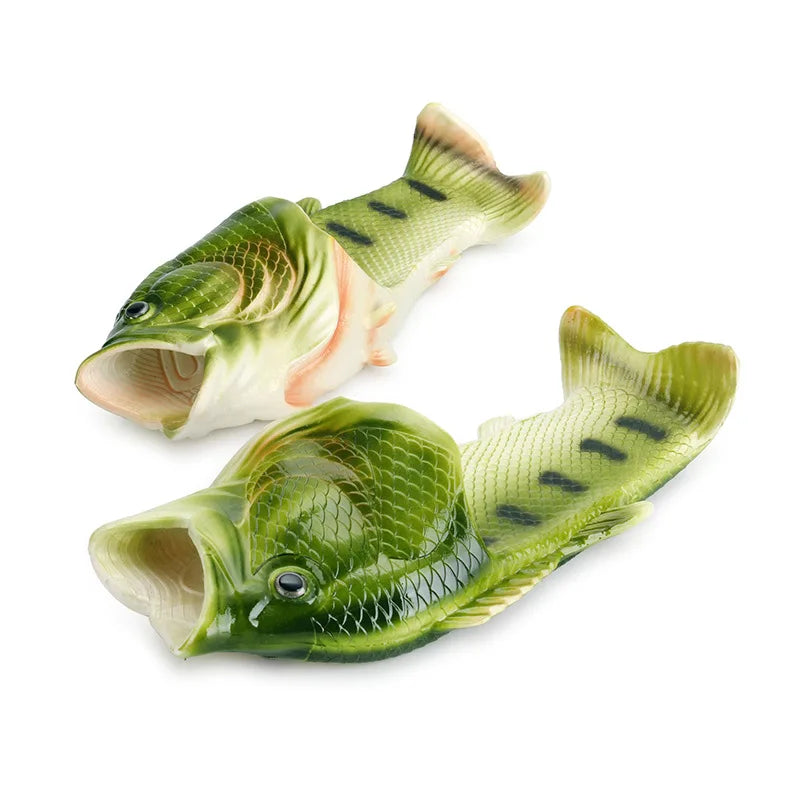 Ladies Summer Beach Slippers Men Fish Shoes Family Outdoor Footwear Extra Size Girls Beach Flip-flops Unisex Funny Shoes 2023