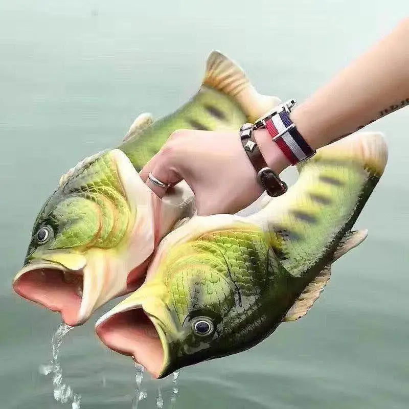 Ladies Summer Beach Slippers Men Fish Shoes Family Outdoor Footwear Extra Size Girls Beach Flip-flops Unisex Funny Shoes 2023
